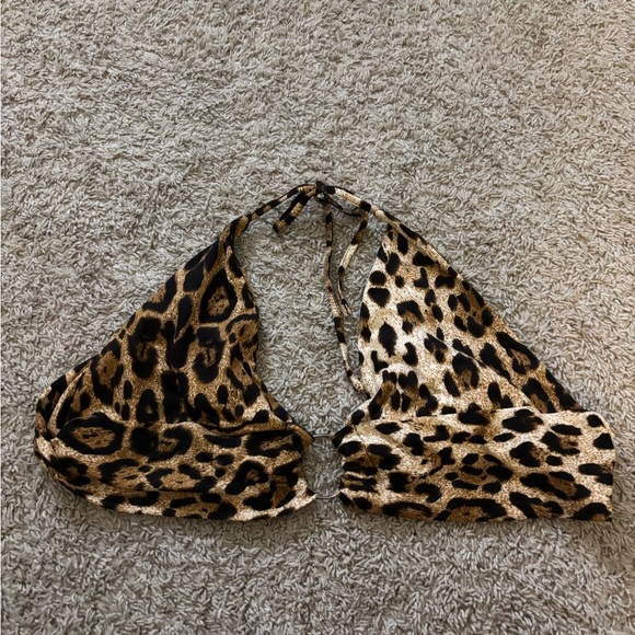 Leopard Print Tie Back Sexy Top - Picture 2 of 2